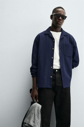 COMFORT SEERSUCKER OVERSHIRT - Image 5