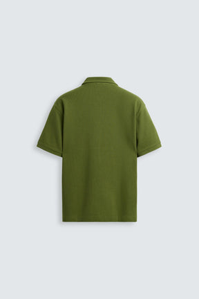 Textured Knit Polo