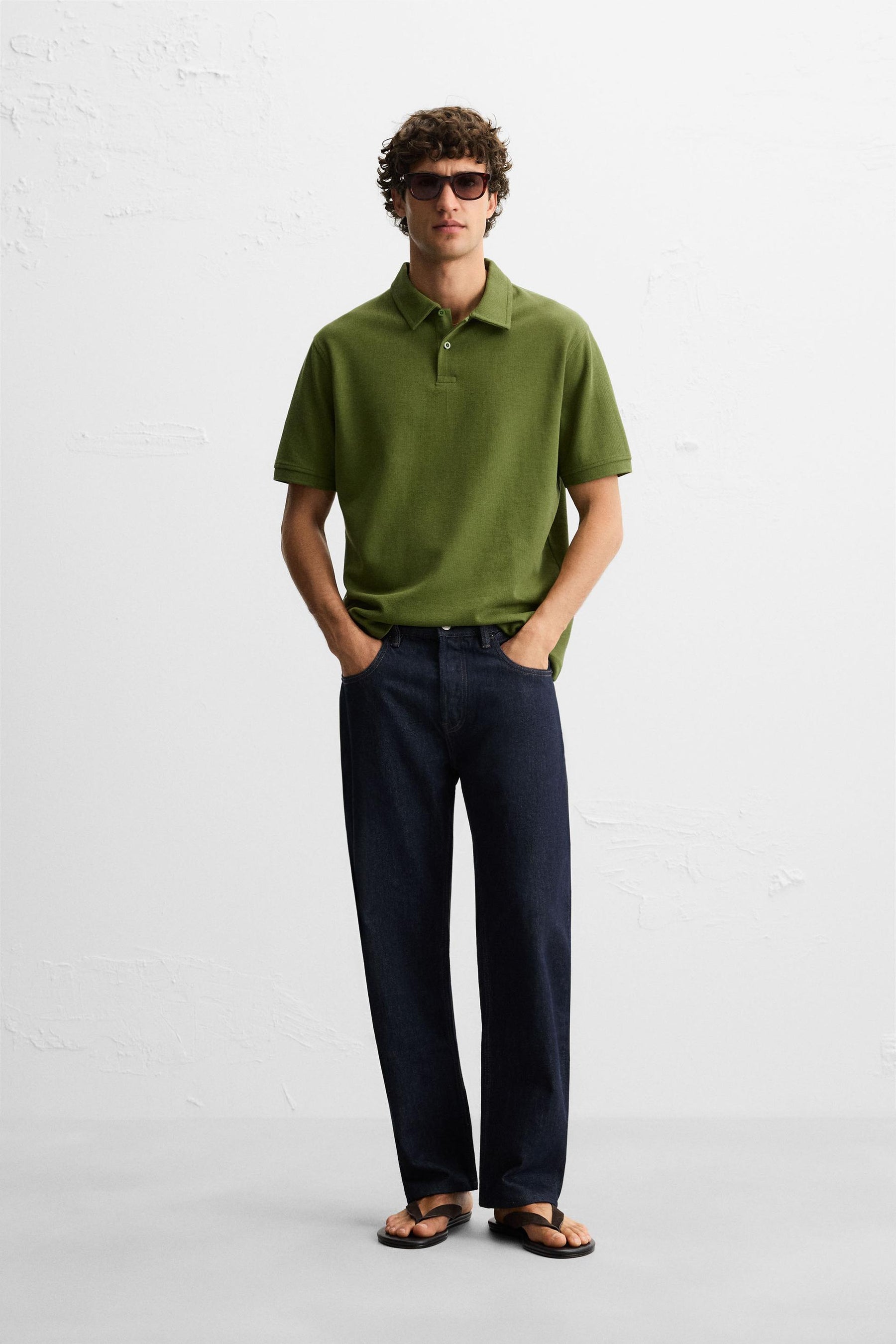 Textured Knit Polo
