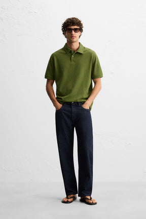 Textured Knit Polo
