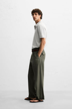 BASIC TEXTURED POLO SHIRT - Image 4