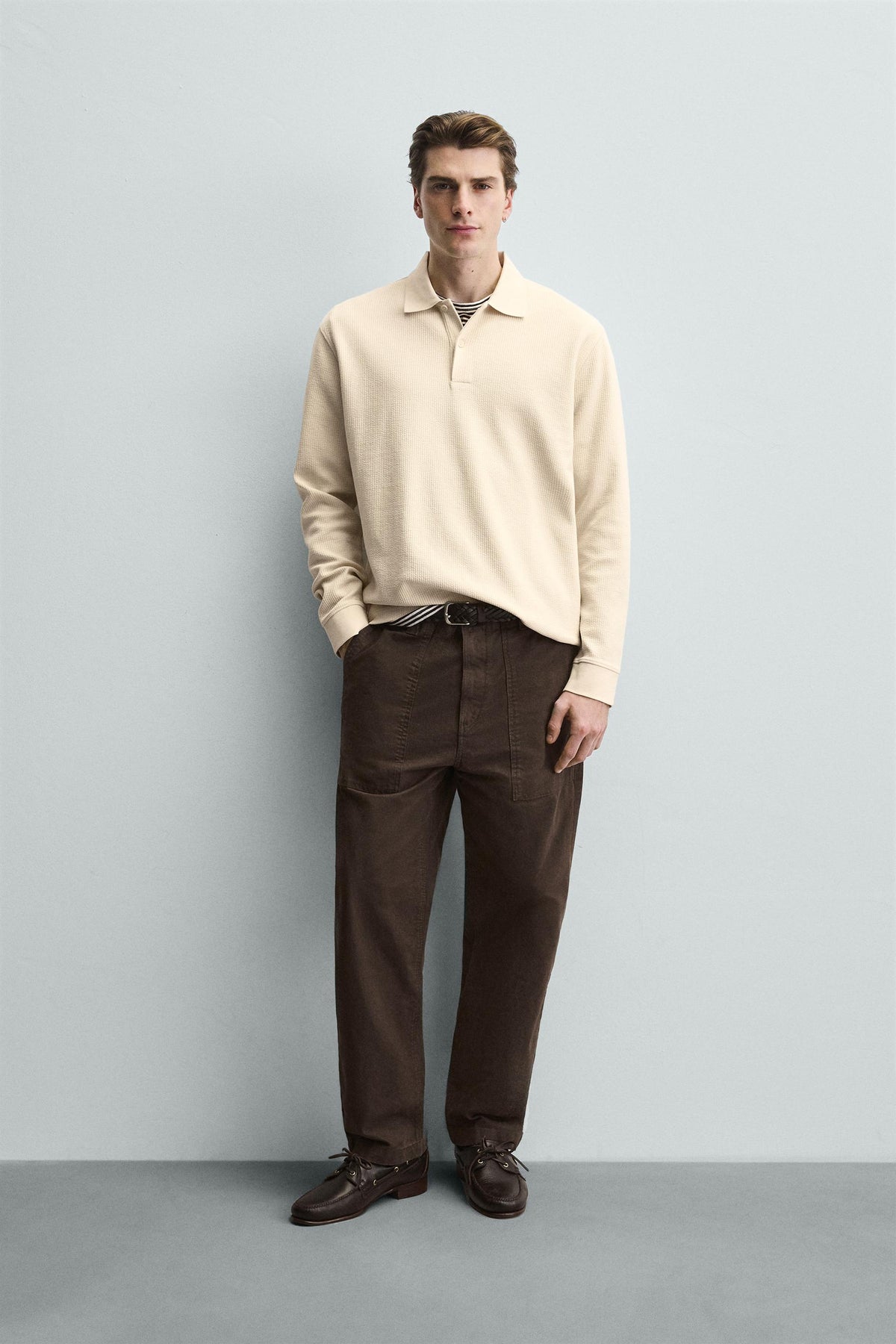 Polohemd mit Streifenmuster