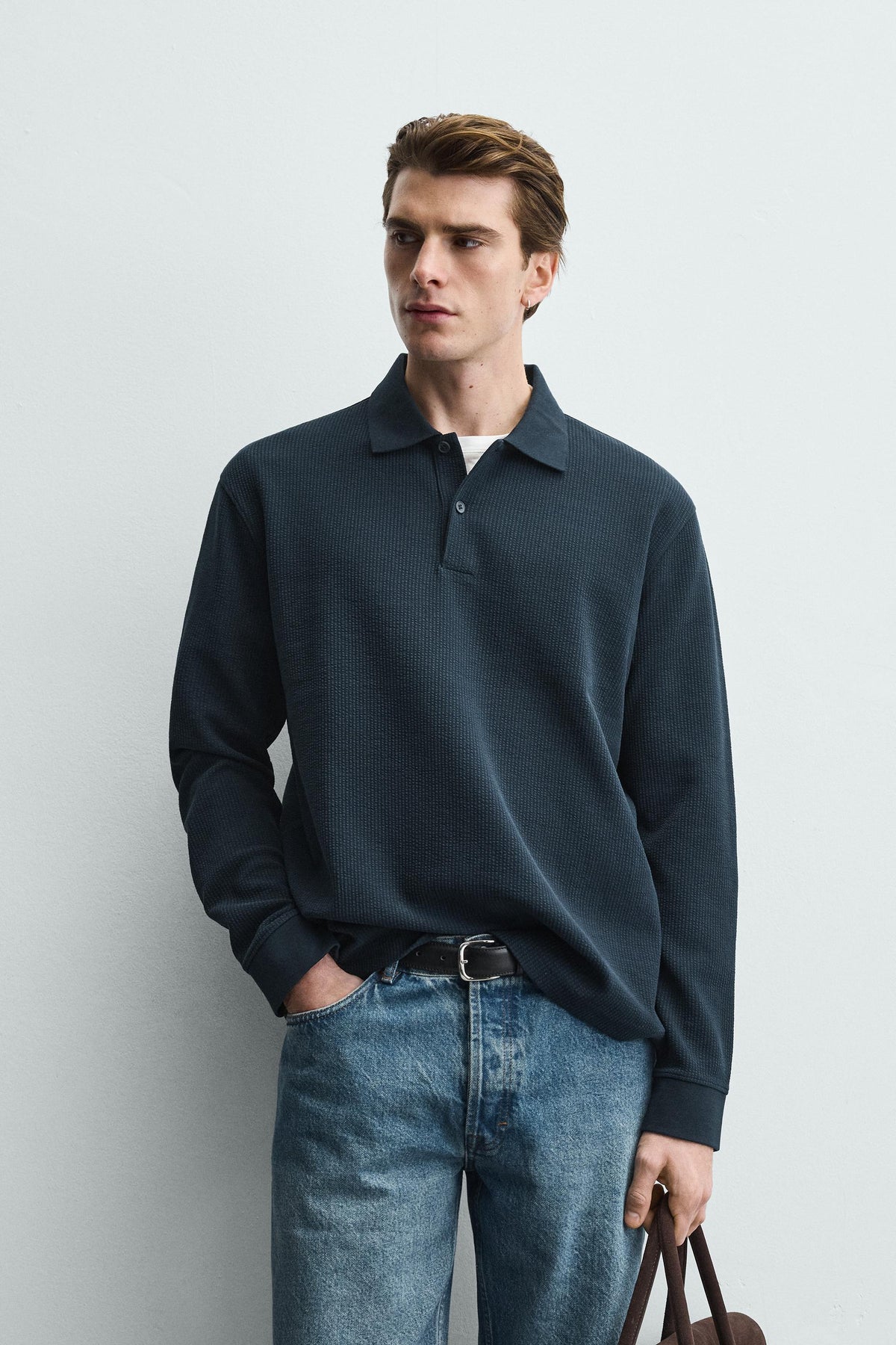 Polohemd mit Streifenmuster