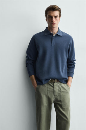 Polohemd mit Streifenmuster