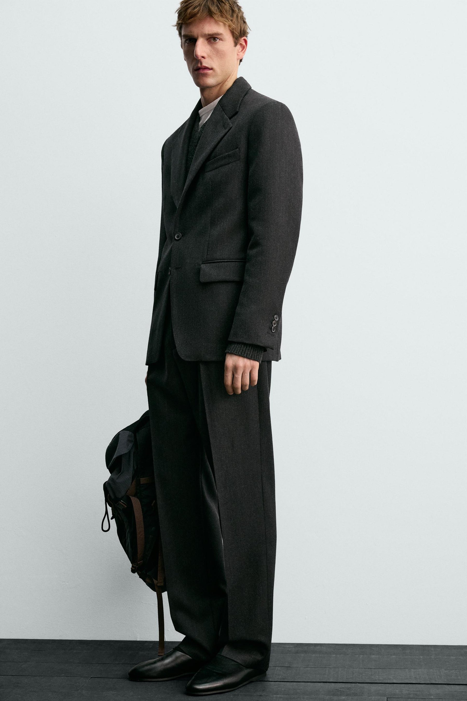 AARON LEVINE X WOOL TWILL SUIT TROUSERS - Image 5