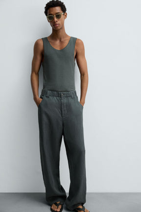 COTTON - HEMP RIBBED TANK TOP - Image 5