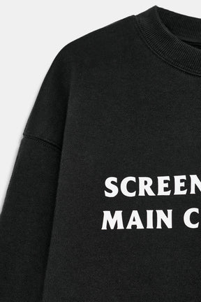 Contrast Slogan Sweatshirt