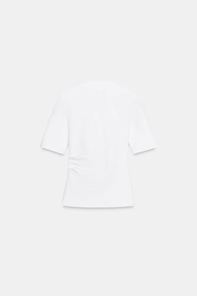 Gathered Interlock T-Shirt
