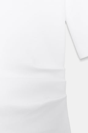 Gathered Interlock T-Shirt