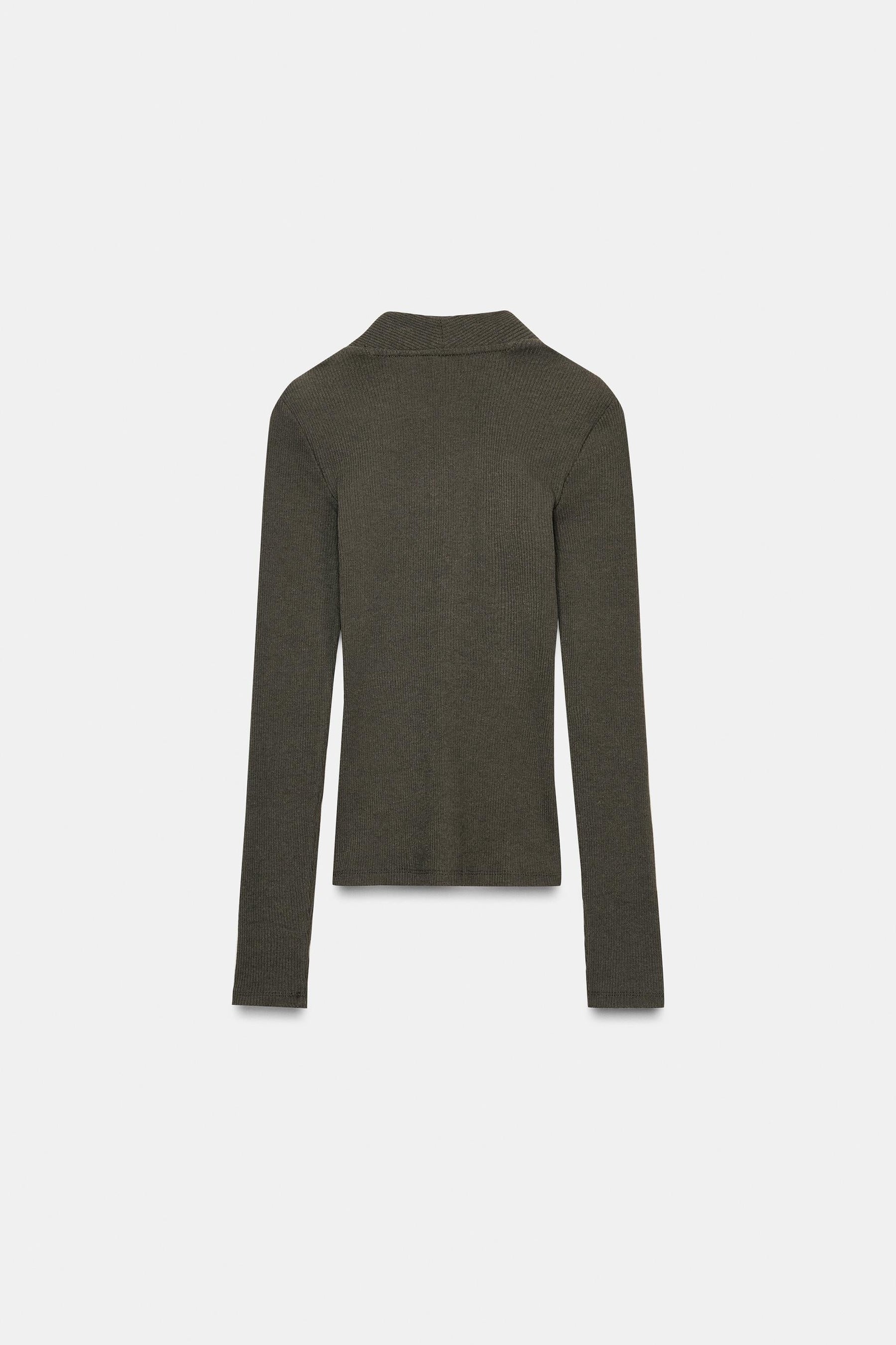 Rib V-Neck Top
