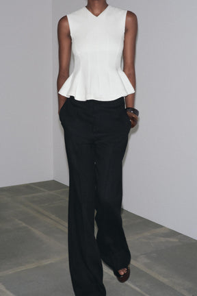 Sleeveless Peplum Top