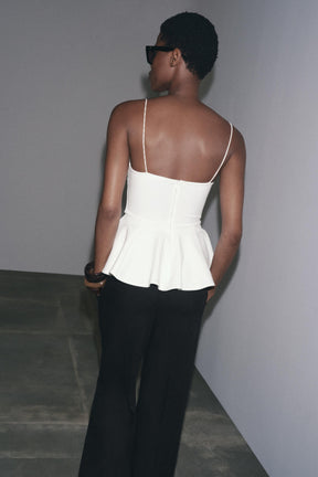 Strappy Peplum Top