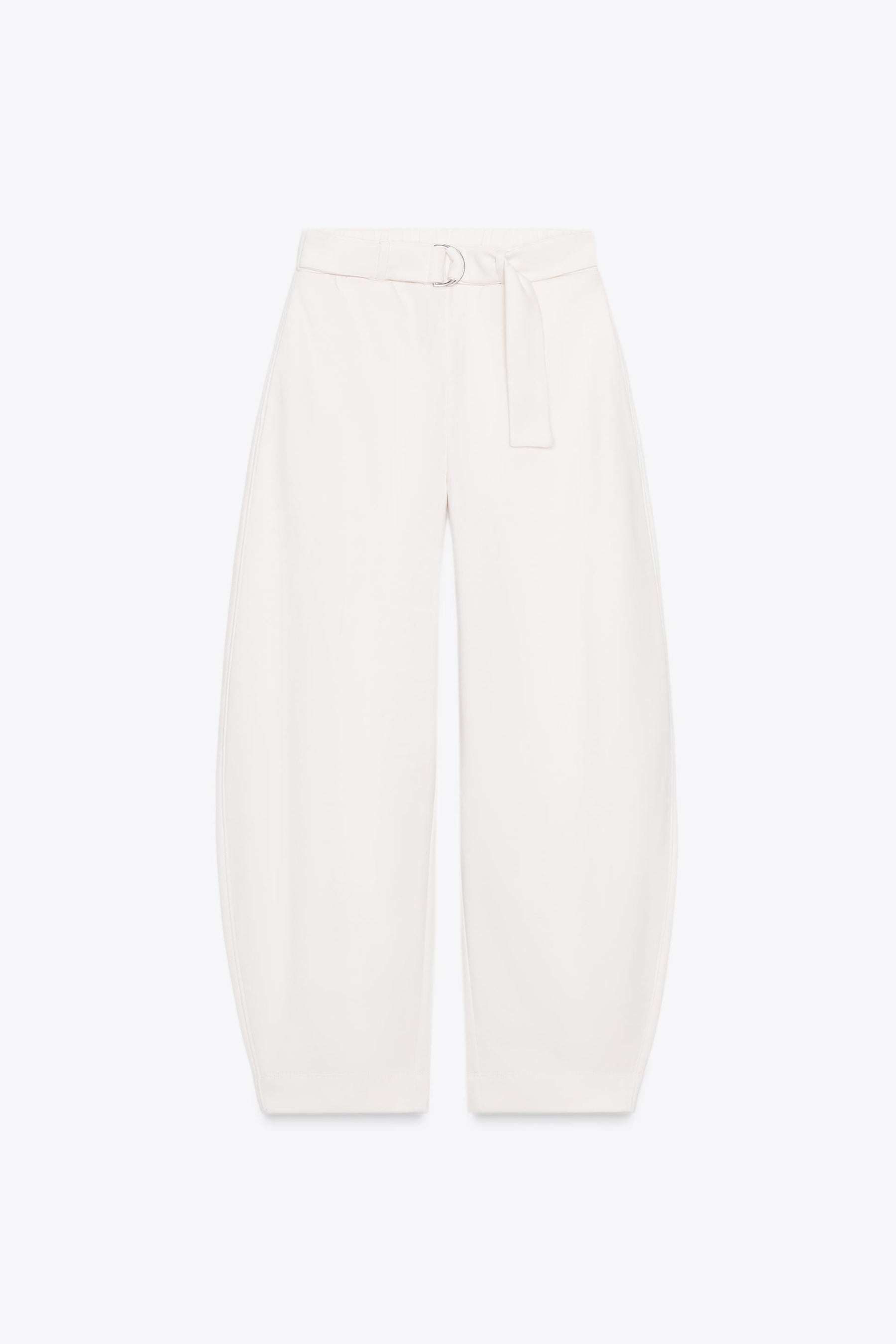 Belted Barrel Leg Trousers