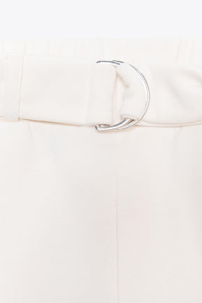 Belted Barrel Leg Trousers