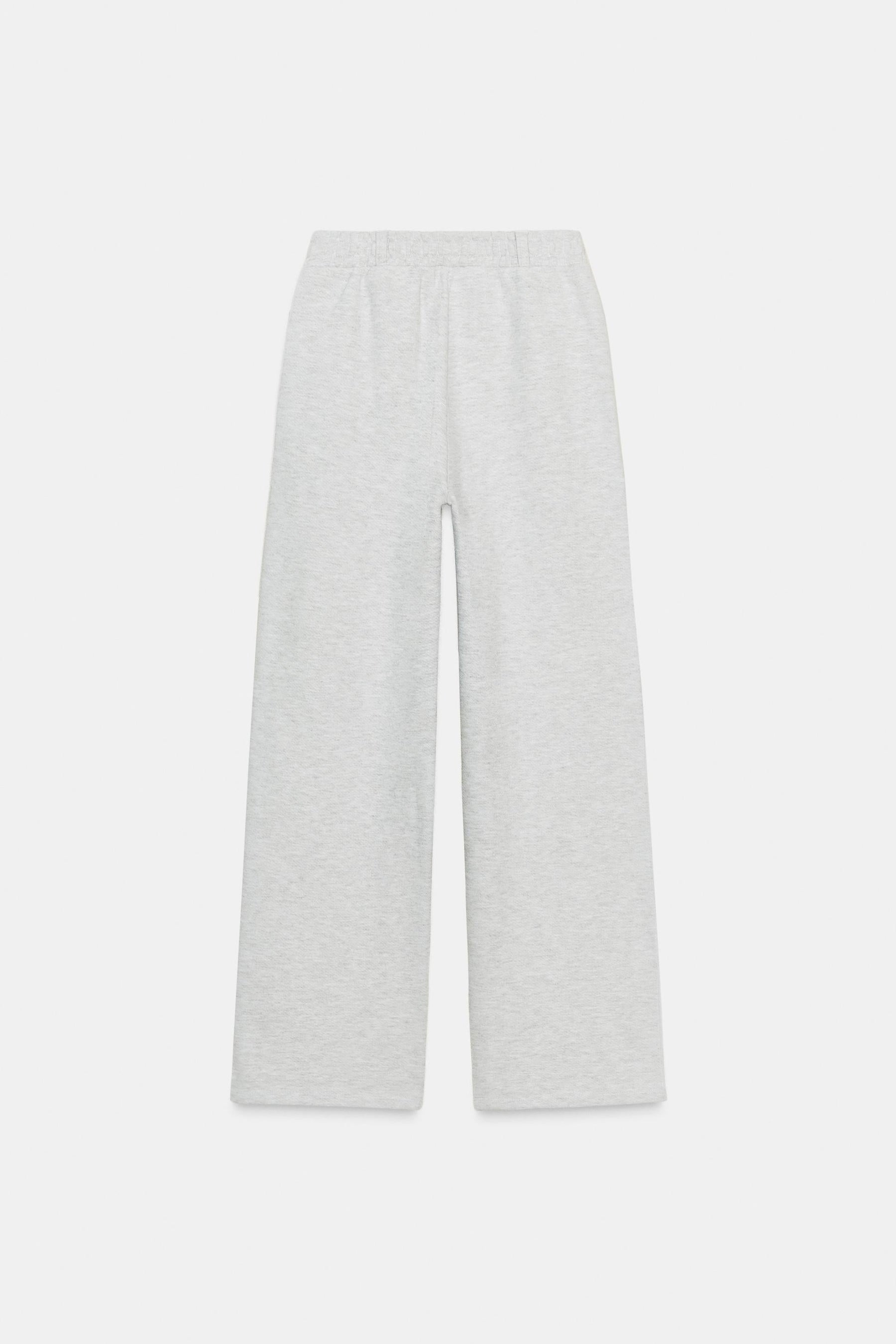 FLEECE STRAIGHT-LEG TROUSERS