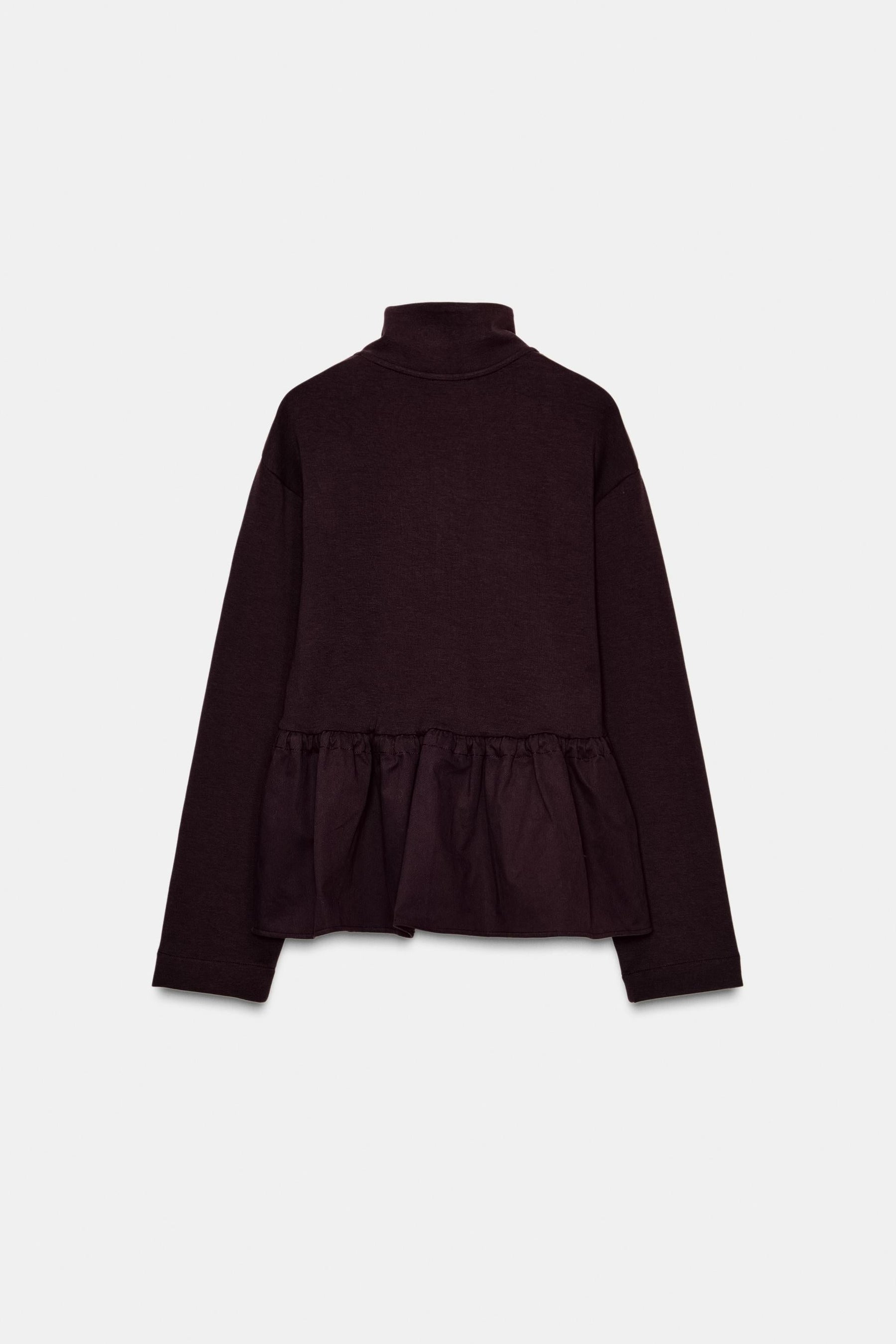 CONTRAST PEPLUM BOMBER JACKET - Image 7
