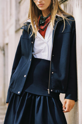 High-Neck Bomber Jacket