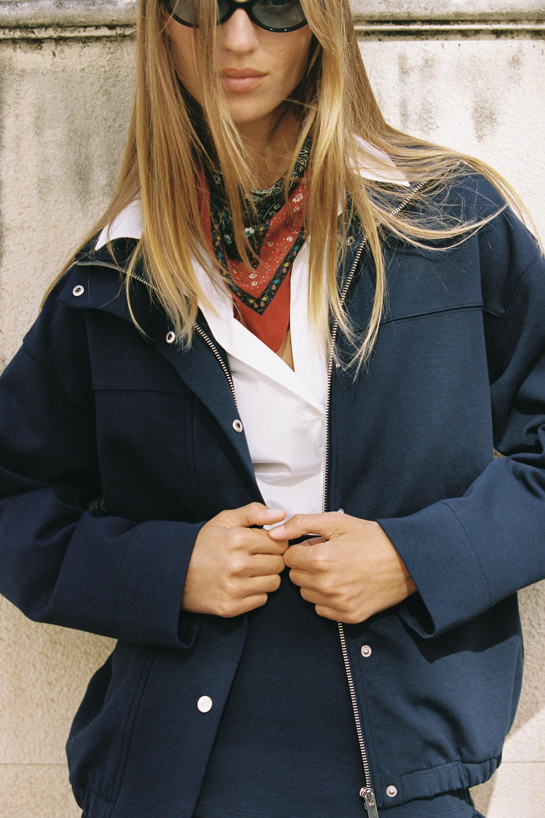 High-Neck Bomber Jacket