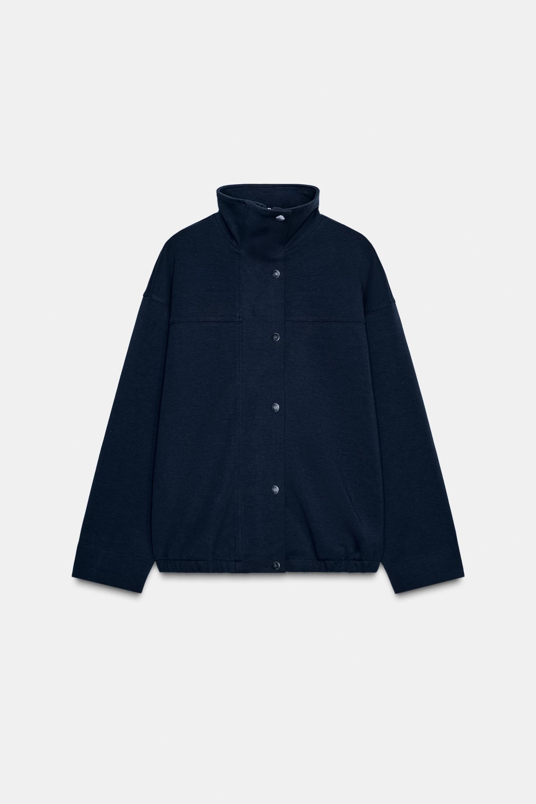 INTERLOCK HIGH-NECK BOMBER JACKET - Image 6