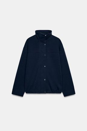 INTERLOCK HIGH-NECK BOMBER JACKET - Image 6