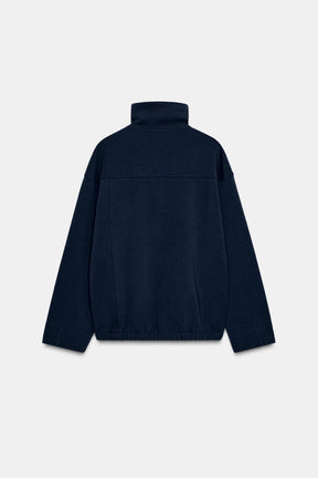 INTERLOCK HIGH-NECK BOMBER JACKET - Image 7
