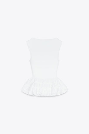 Peplum-Top mit Trägern