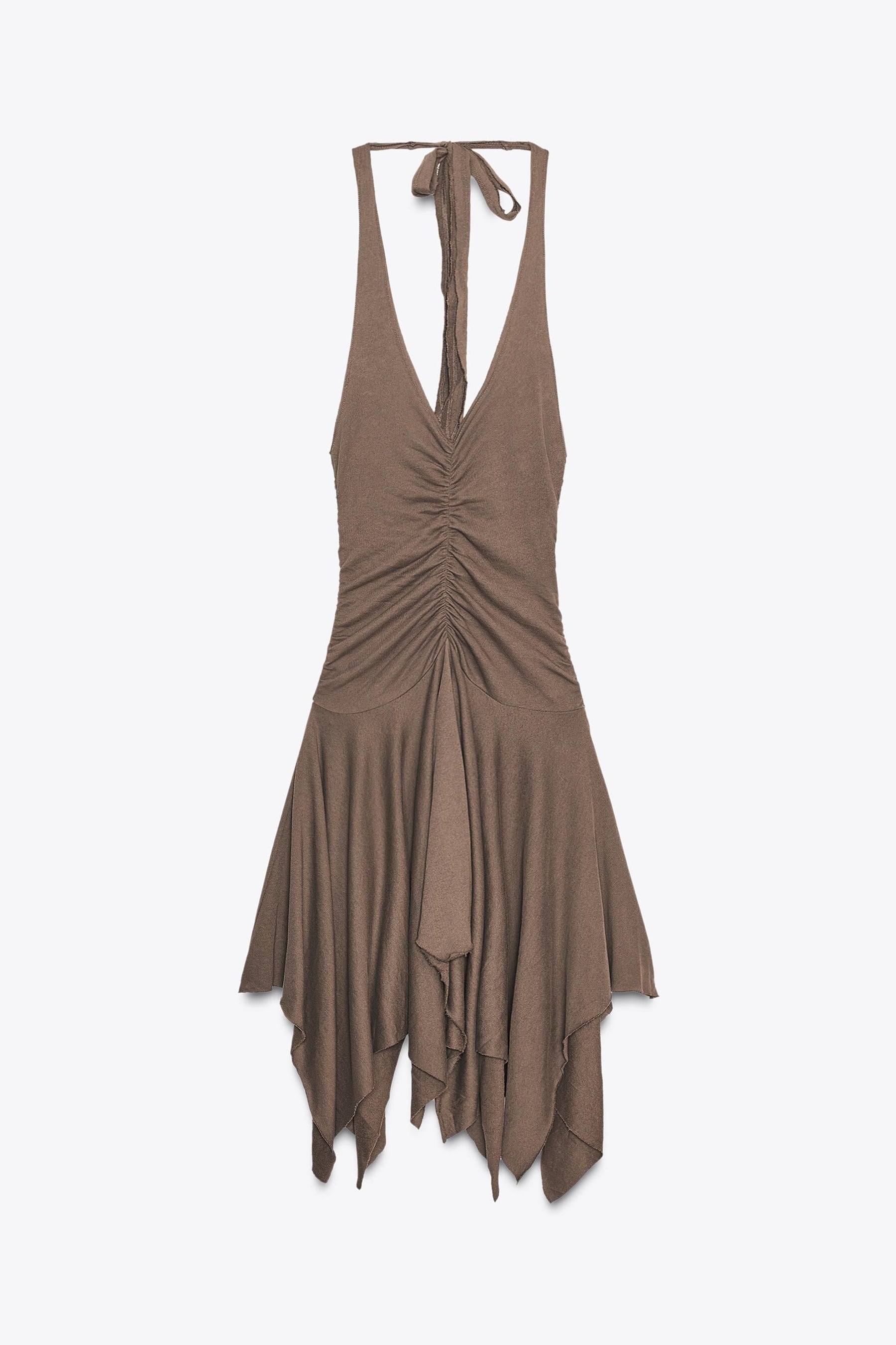 Asymmetric Halter Fashion Dress