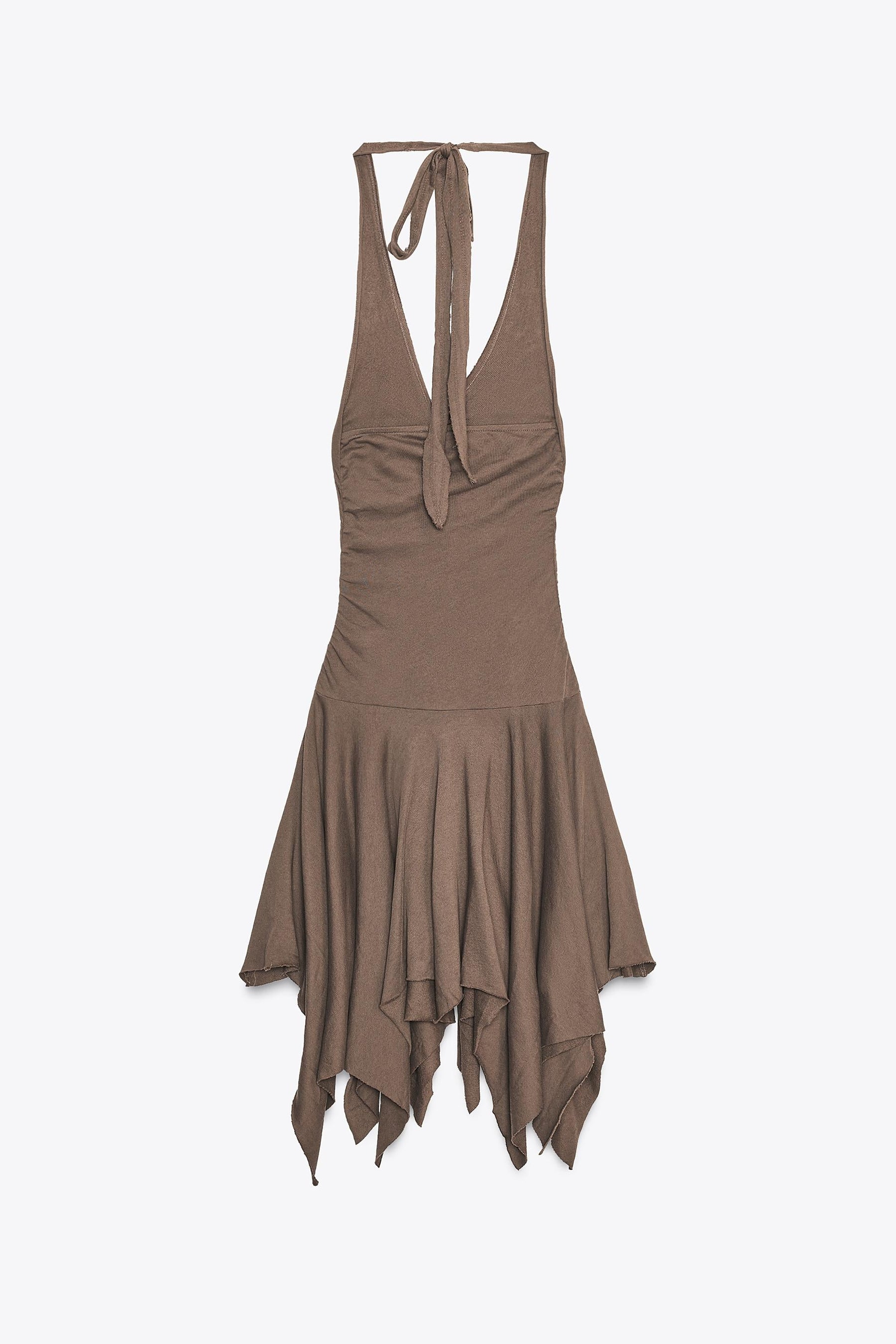 Asymmetric Halter Fashion Dress
