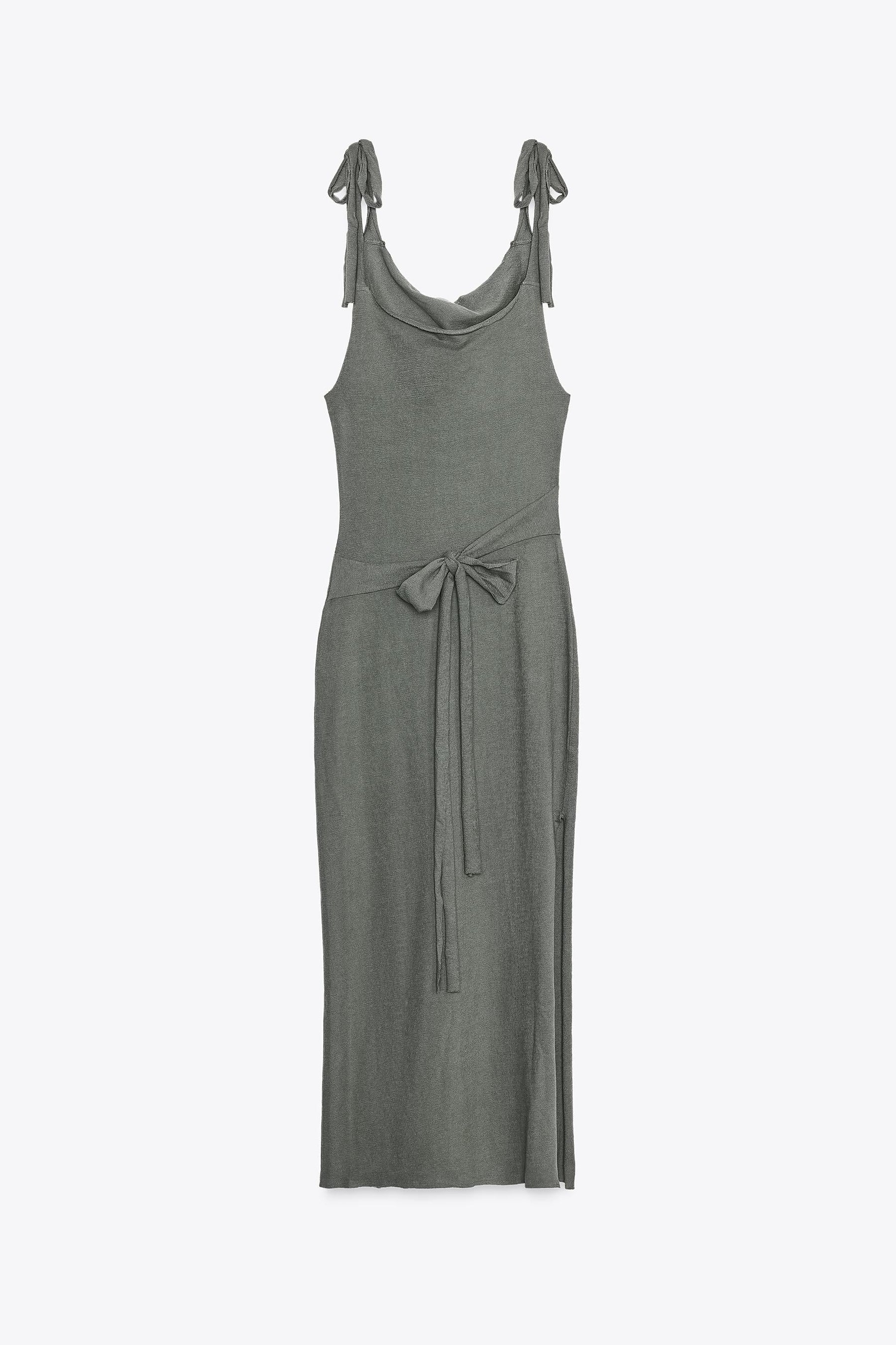 BELTED BOW DRESS