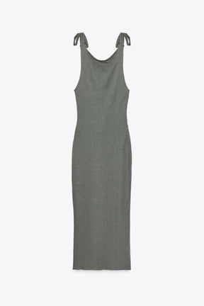 BELTED BOW DRESS