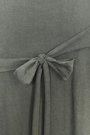 BELTED BOW DRESS