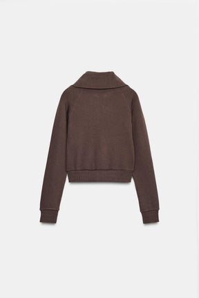 Plüschjacke mit Reißverschluss