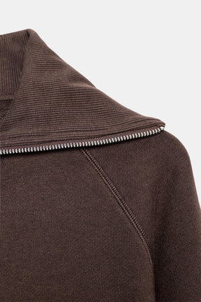 Plüschjacke mit Reißverschluss