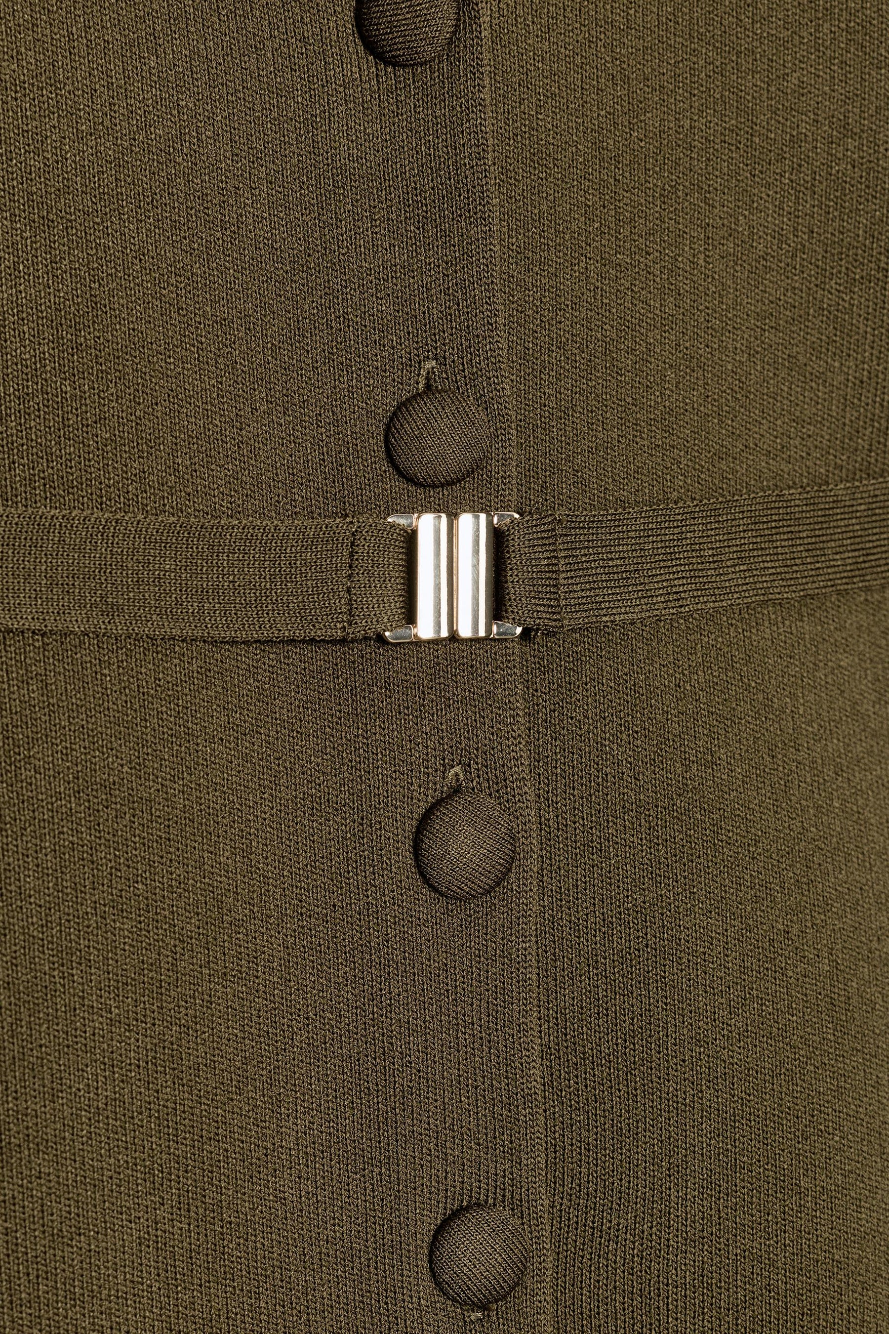 Wollstrickjacke mit Gürtel