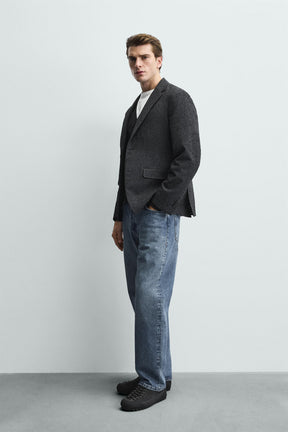 Houndstooth Bouclé Blazer