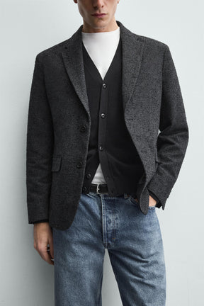 Houndstooth Bouclé Blazer