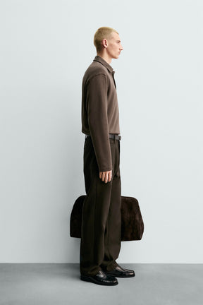 Polohemd mit gebürsteter Textur