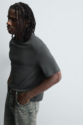 BOXY FIT KNIT T-SHIRT - Image 5