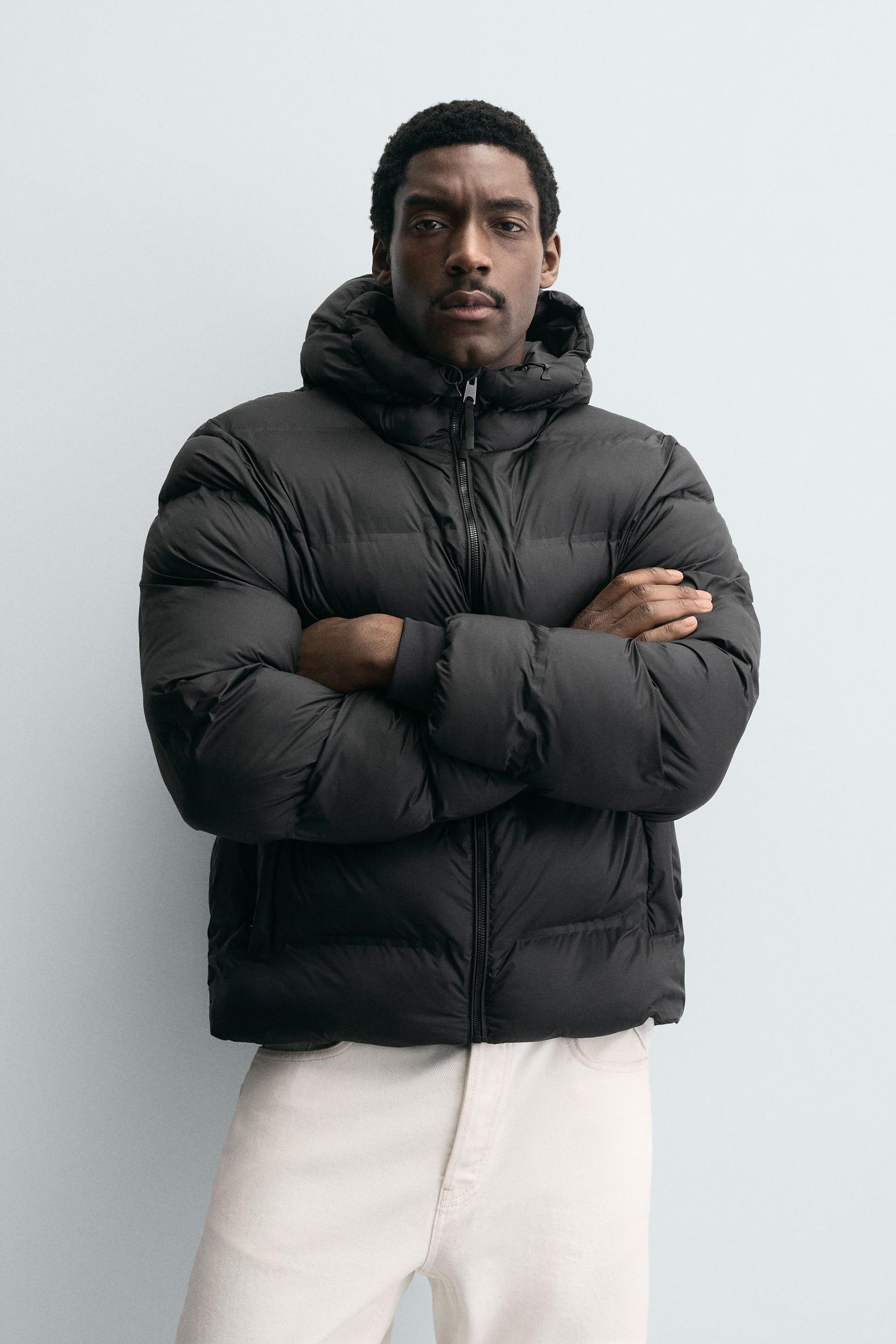 WATER-REPELLENT HOODIE PUFFER JACKET - Image 2