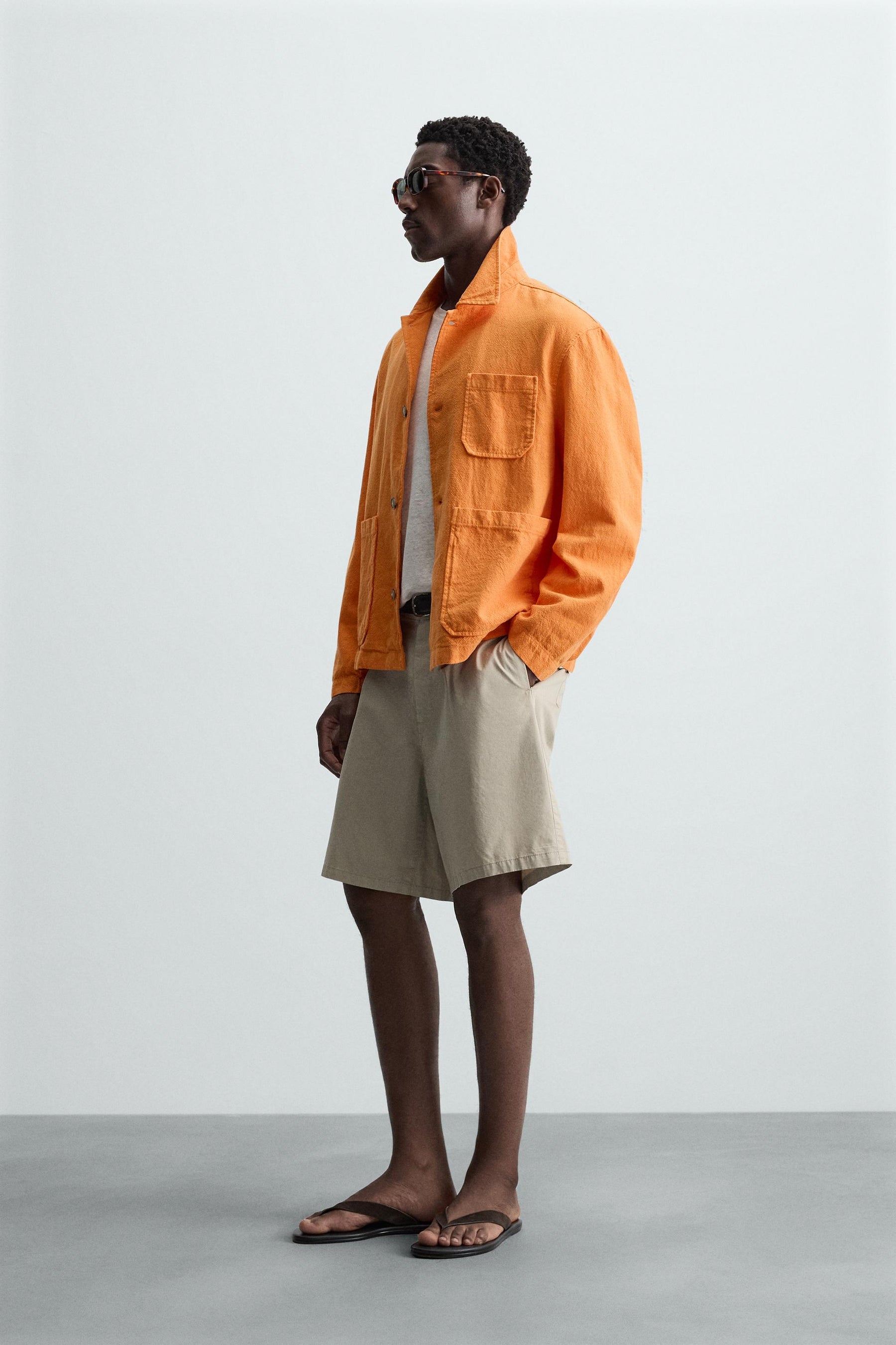 LINEN/COTTON OVERSHIRT - Image 4
