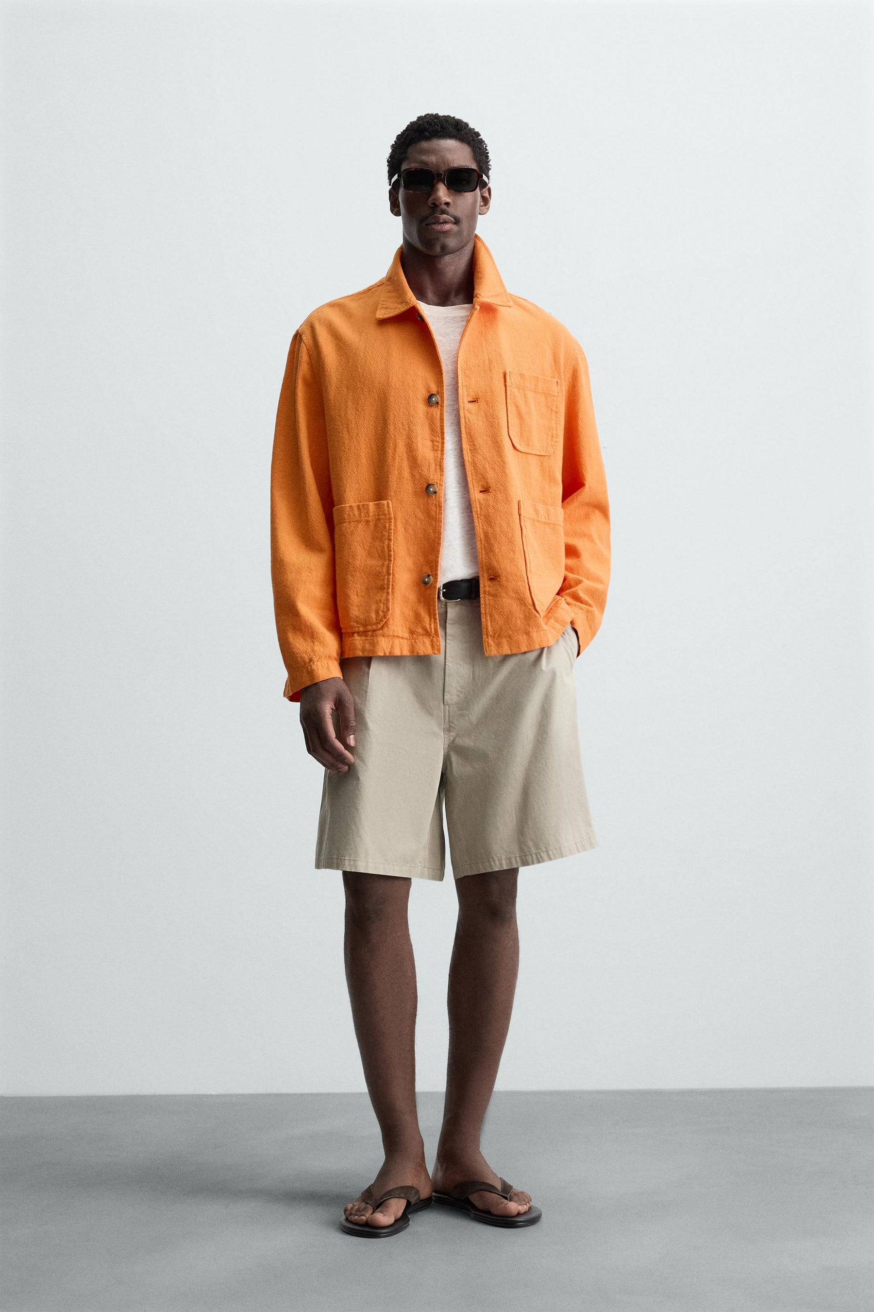 LINEN/COTTON OVERSHIRT - Image 1