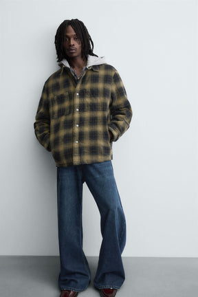 HOODED CHECK OVERSHIRT - Image 6
