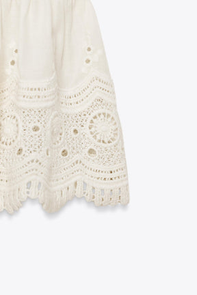 COMBINATION KNIT ROMANTIC TOP - Image 2