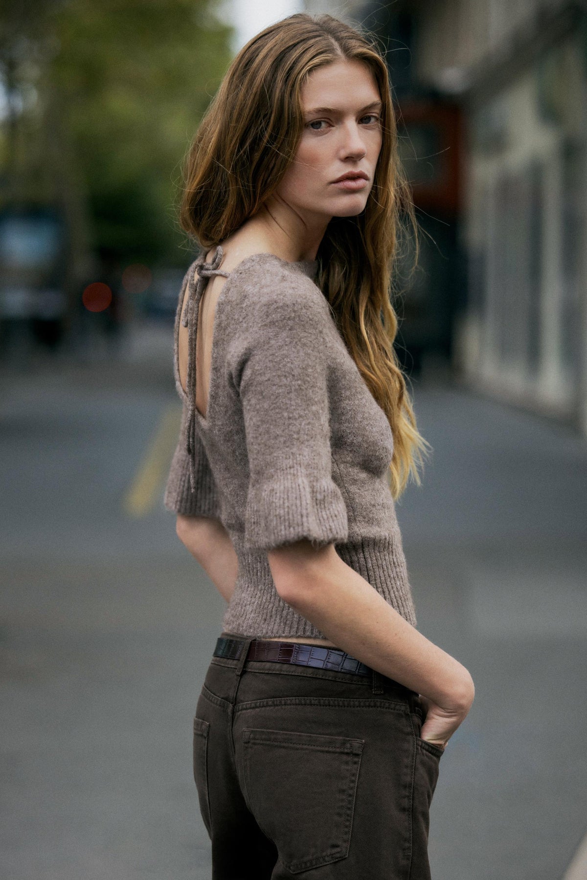 Open-Back Knit Jumper