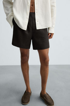 100% LINEN BERMUDA SHORTS - Image 6