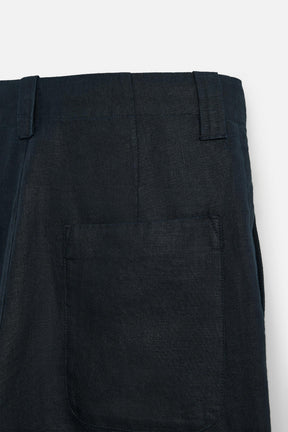 100% LINEN STRAIGHT-LEG TROUSERS - Image 10