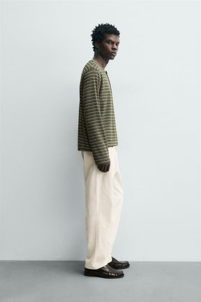 STRIPED HENLEY T-SHIRT - Image 4