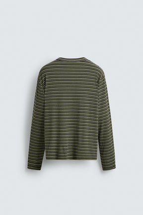STRIPED HENLEY T-SHIRT - Image 7