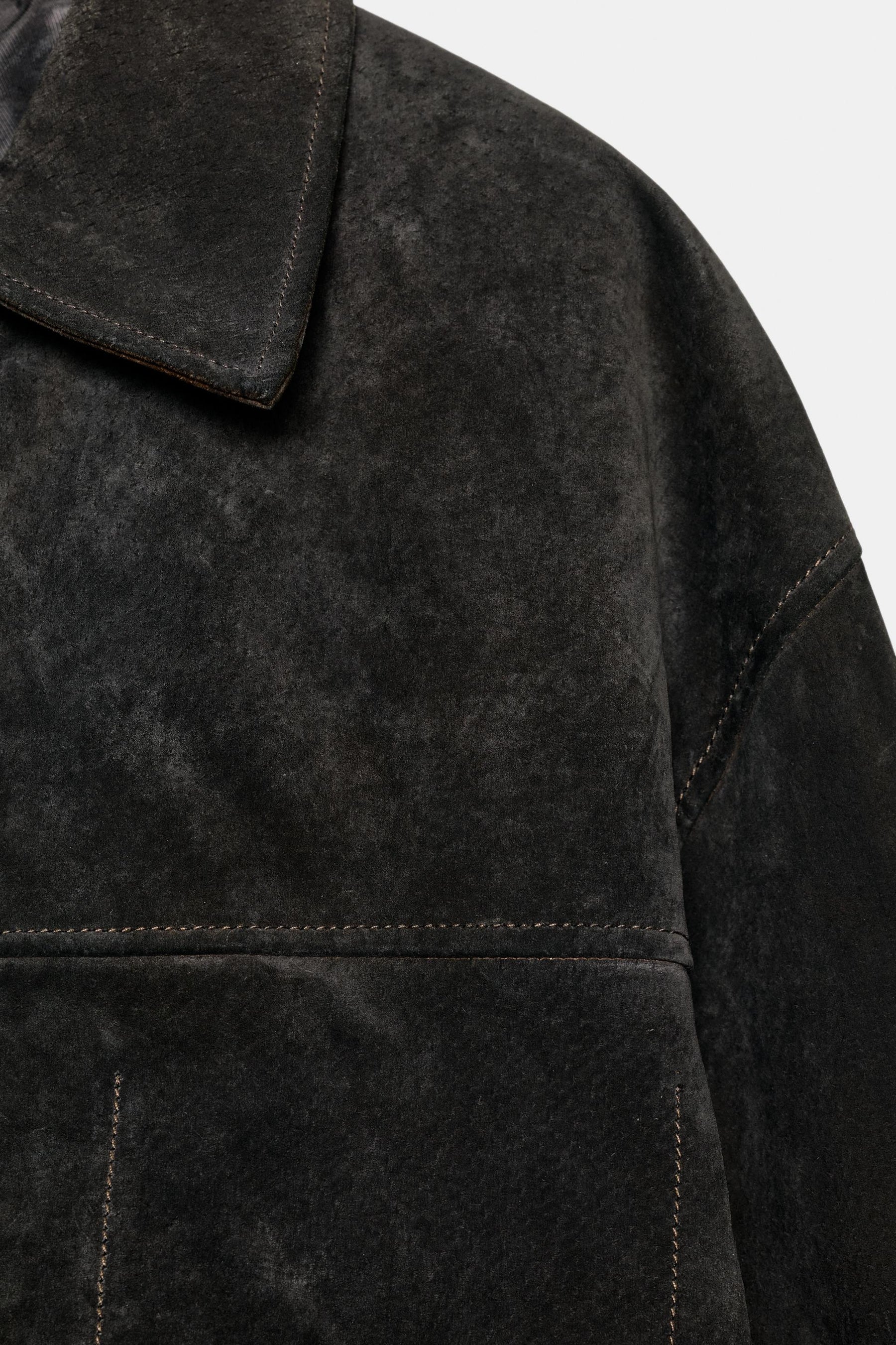 Übergroße Wildlederjacke