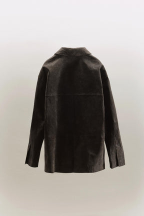Übergroße Wildlederjacke